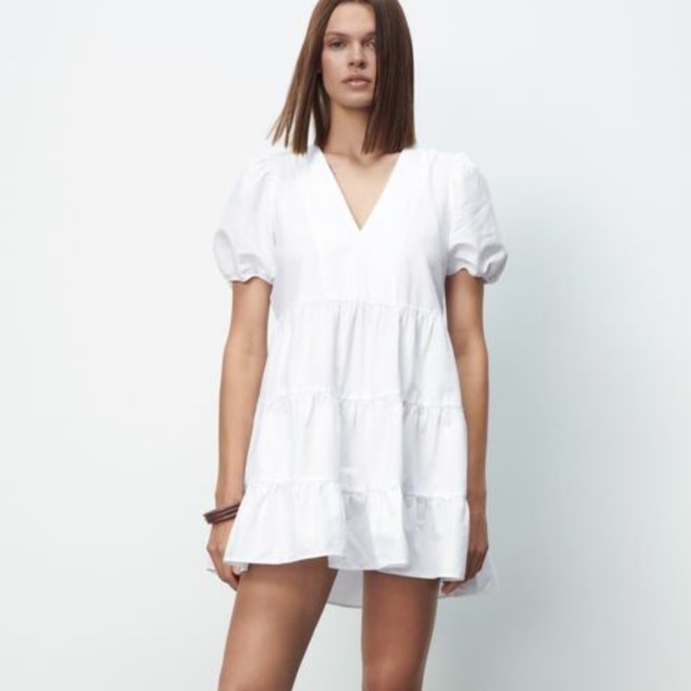 Zara tiered dress size x small nwt prairie